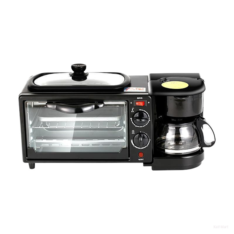 Multi Function 3 in 1 Breakfast Maker Machine 1050W Electrical Home Bakery Oven High Quality Design - 9L