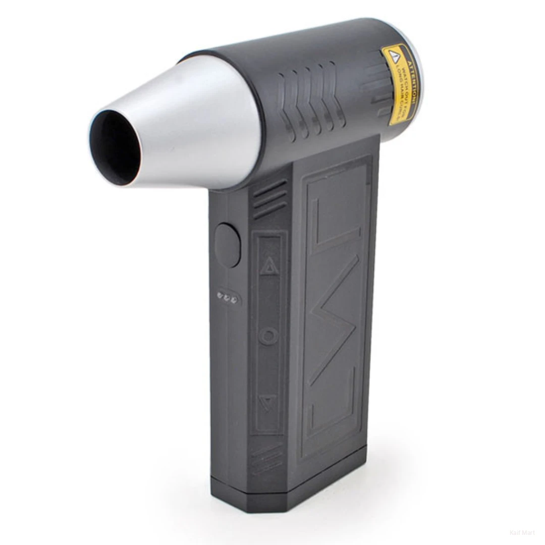 High-Performance Rechargeable 4000mAh Portable Compressed Air Duster Violent Fan 130000+ RPM - Black