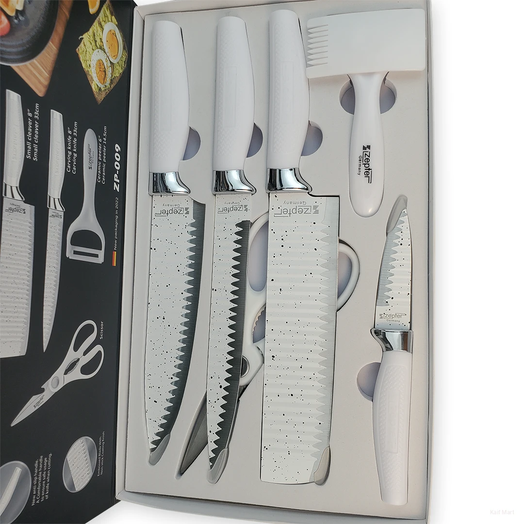 Zepter Germany Original 6pcs Knife Set White