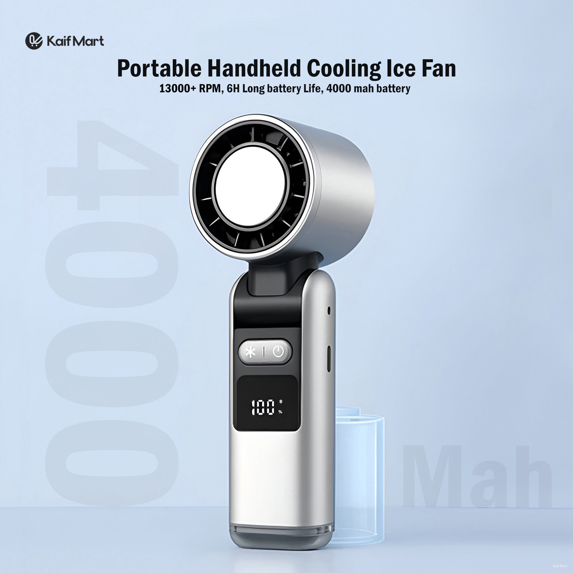 Portable Cooling Handheld Fan 13000 rpm - 4000mAh