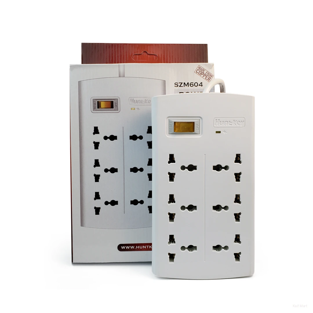 Huntkey SZM604 Multi Plug 6 Port - White