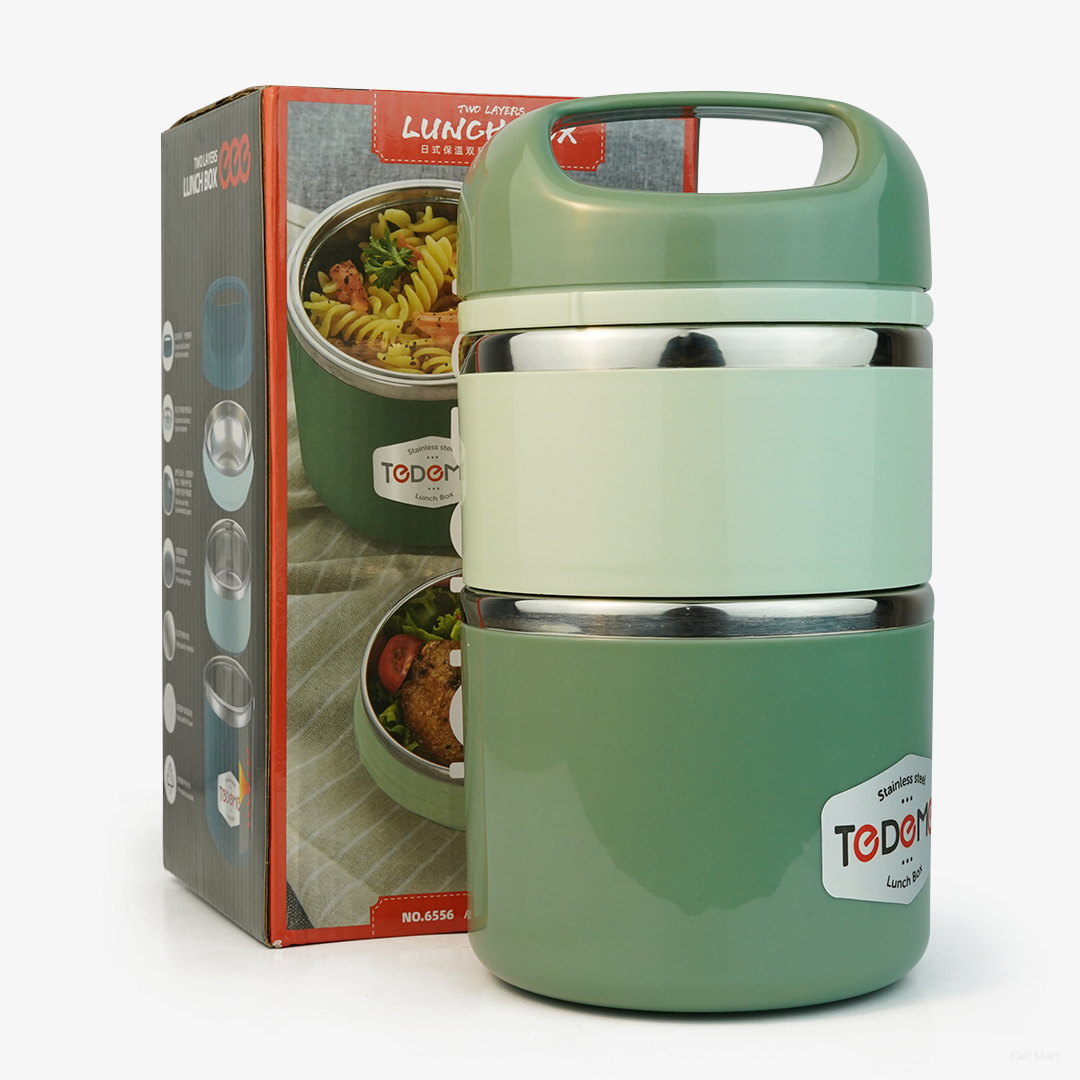 TEDEMEI Stainless Steel 2.5 Layers Lunch Box - 1.13L